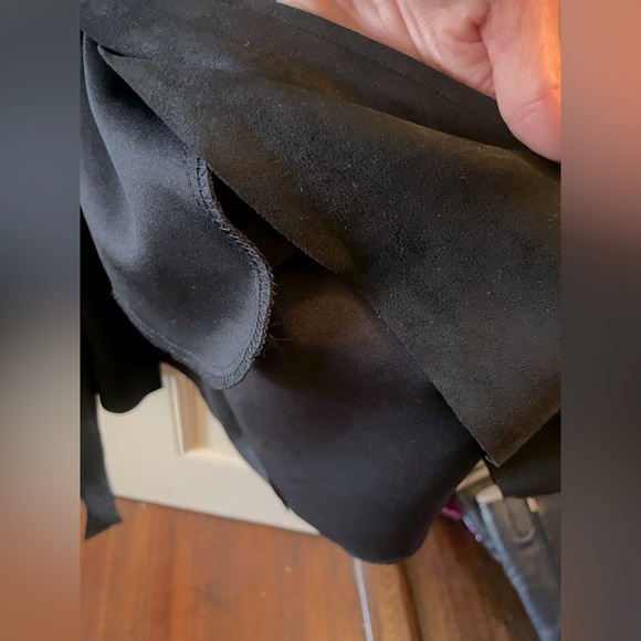 NWOT COALITION LA Jenny Suede Black Trench Coat 🧥 Vegan - Picture 9 of 13